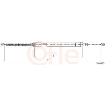 Tirette à câble, frein de stationnement COFLE OEM 4745J8