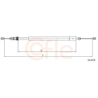 Tirette à câble, frein de stationnement COFLE OEM 4745K1