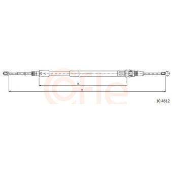 Tirette à câble, frein de stationnement COFLE 92.10.4612