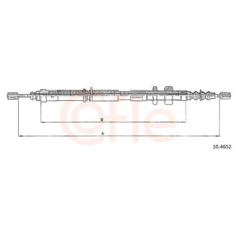 Tirette à câble, frein de stationnement COFLE 92.10.4652 pour DACIA DUSTER 1.8 i 16V - 110cv