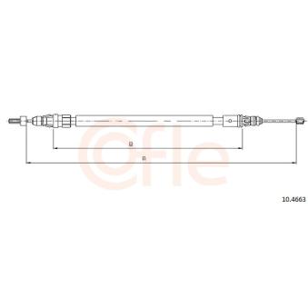 Tirette à câble, frein de stationnement COFLE OEM 4745Z7