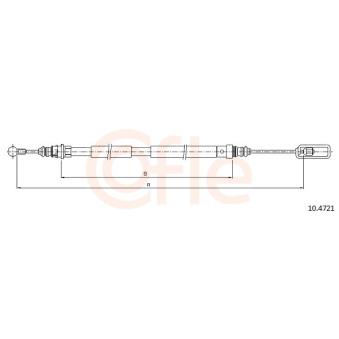Tirette à câble, frein de stationnement COFLE 92.10.4721 pour LADA SAMARA HDi 110 - 110cv