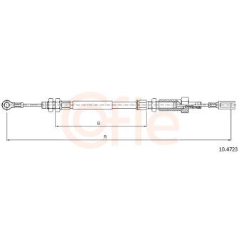 Tirette à câble, frein de stationnement COFLE OEM 4745V6