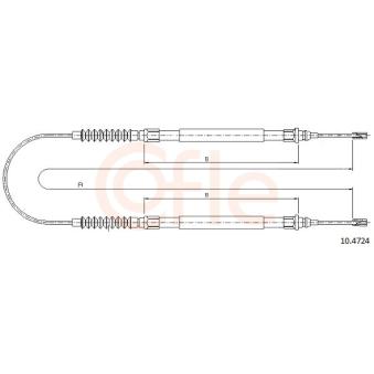Tirette à câble, frein de stationnement COFLE OEM 4745V5
