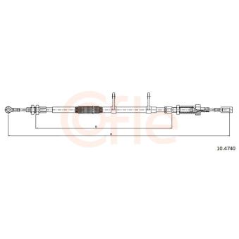 Tirette à câble, frein de stationnement COFLE OEM 4745Z9
