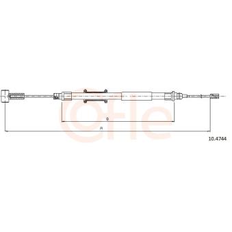 Tirette à câble, frein de stationnement COFLE OEM 474617