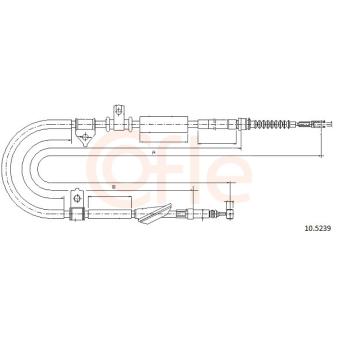 Tirette à câble, frein de stationnement COFLE OEM GVC902382