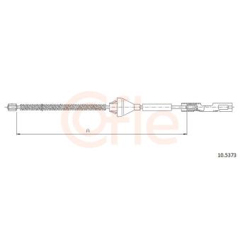 Tirette à câble, frein de stationnement COFLE 92.10.5373 pour KIA PRO CEED 2.0 TDCi - 110cv