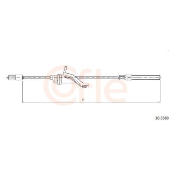 Tirette à câble, frein de stationnement COFLE 92.10.5380 pour RENAULT R21 1.6 EcoBoost - 182cv
