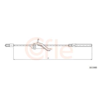 Tirette à câble, frein de stationnement COFLE 92.10.5385 pour CHEVROLET AVALANCHE 1.6 EcoBoost - 182cv
