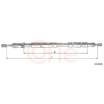 Tirette à câble, frein de stationnement COFLE 92.10.6026 pour FORD ORION 1.8 16V - 110cv
