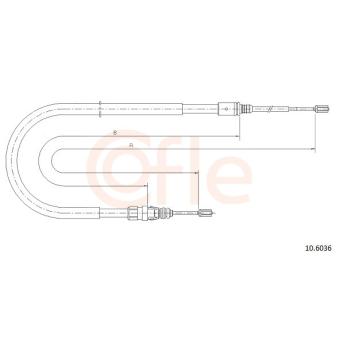 Tirette à câble, frein de stationnement COFLE OEM 4745Z4