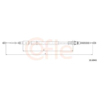 Tirette à câble, frein de stationnement COFLE OEM 4745T3