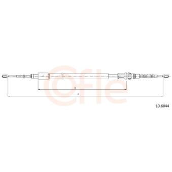 Tirette à câble, frein de stationnement COFLE 92.10.6044 pour MERCEDES-BENZ CLASSE E 2.0 HDi - 110cv
