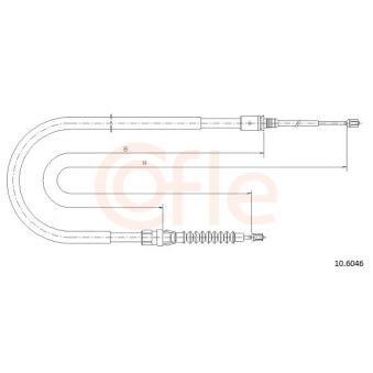 Tirette à câble, frein de stationnement COFLE [92.10.6046]