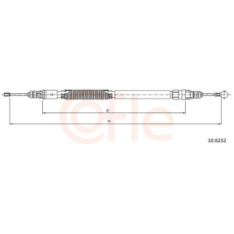Tirette à câble, frein de stationnement COFLE 92.10.6232 pour DS DS 5 1.6 BlueHDi 120 - 120cv
