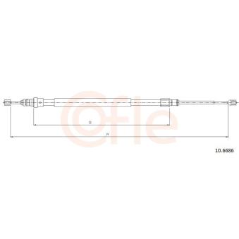 Tirette à câble, frein de stationnement COFLE [92.10.6686]