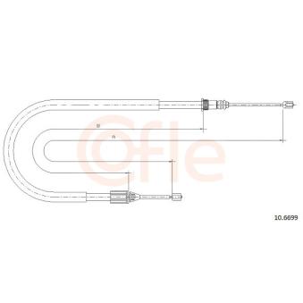 Tirette à câble, frein de stationnement COFLE [92.10.6699]