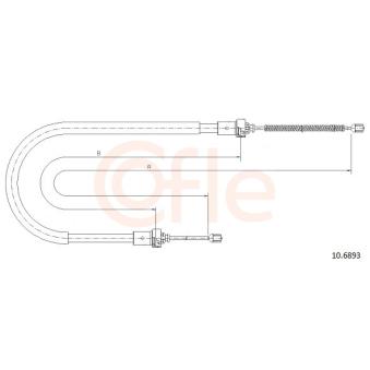 Tirette à câble, frein de stationnement COFLE 92.10.6893