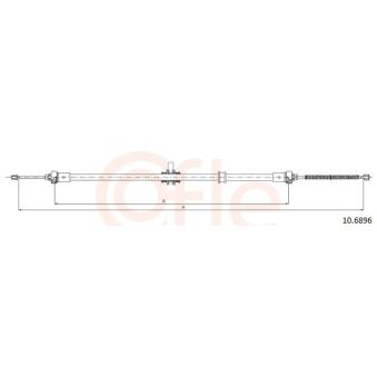 Tirette à câble, frein de stationnement COFLE 92.10.6896