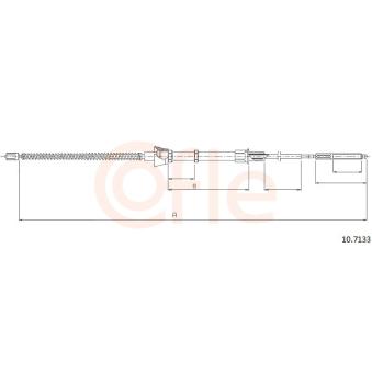 Tirette à câble, frein de stationnement COFLE 92.10.7133 pour SEAT AROSA 1.0 - 50ch