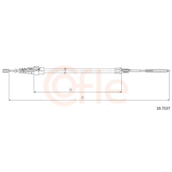 Tirette à câble, frein de stationnement COFLE 92.10.7137 pour MAZDA 3 1.9 TDI - 110cv
