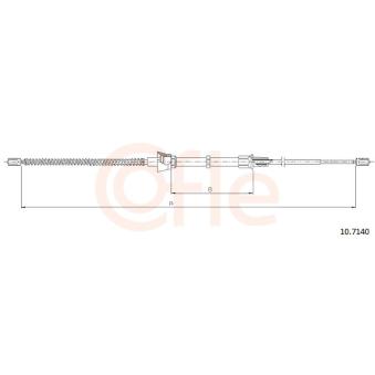 Tirette à câble, frein de stationnement COFLE OEM 6R0609721B