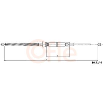 Tirette à câble, frein de stationnement COFLE OEM 1S0609721E