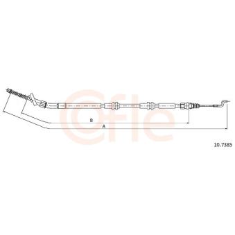 Tirette à câble, frein de stationnement COFLE OEM 2H6609721A