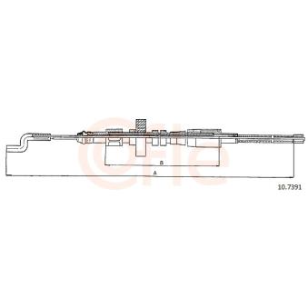 Tirette à câble, frein de stationnement COFLE OEM 701609701