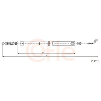 Tirette à câble, frein de stationnement COFLE 92.10.7392 pour SUBARU FORESTER 2.5 Syncro - 110cv