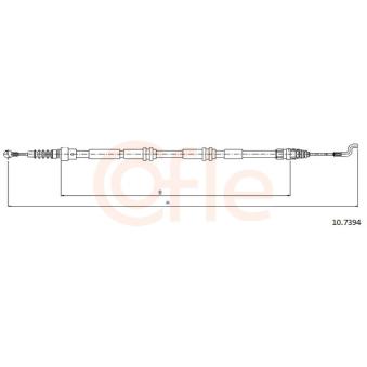 Tirette à câble, frein de stationnement COFLE 92.10.7394