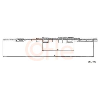 Tirette à câble, frein de stationnement COFLE OEM 191609721E