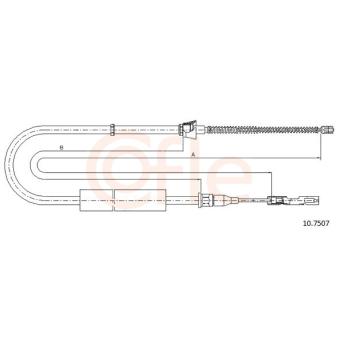 Tirette à câble, frein de stationnement COFLE 92.10.7507 pour MAZDA 2 1.4 - 75cv