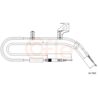 Tirette à câble, frein de stationnement COFLE 92.10.7585 pour AUDI A6 2.5 TDI - 180cv