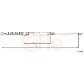 Tirette à câble, frein de stationnement COFLE OEM 1T0609721M