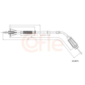 Tirette à câble, frein de stationnement COFLE 92.10.8071 pour TOYOTA TERCEL 2.5 T - 231cv