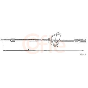 Tirette à câble, frein de stationnement COFLE 92.10.818 pour KIA K2700 2.3 - 131cv