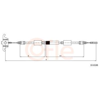 Tirette à câble, frein de stationnement COFLE [92.10.8188]