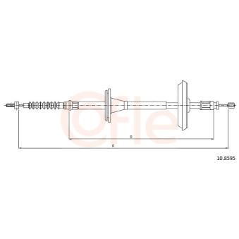 Tirette à câble, frein de stationnement COFLE 92.10.8595