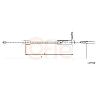 Tirette à câble, frein de stationnement COFLE OEM 1684201985 Tirette à câble, frein de stationnement COFLE OEM 1684201985