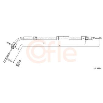 Tirette à câble, frein de stationnement COFLE [92.10.9334]
