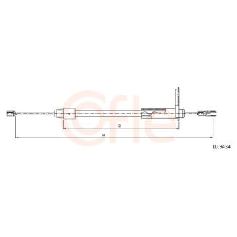 Tirette à câble, frein de stationnement COFLE [92.10.9434]