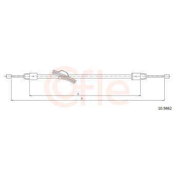 Tirette à câble, frein de stationnement COFLE 92.10.9462 pour OPEL INSIGNIA E 550 CGI - 408cv