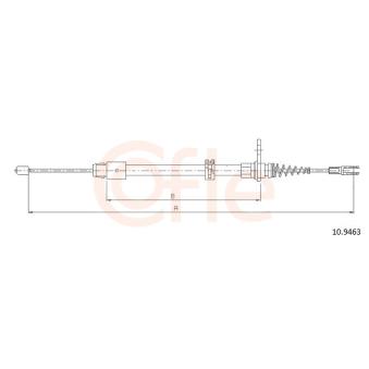 Tirette à câble, frein de stationnement COFLE OEM 2044202585