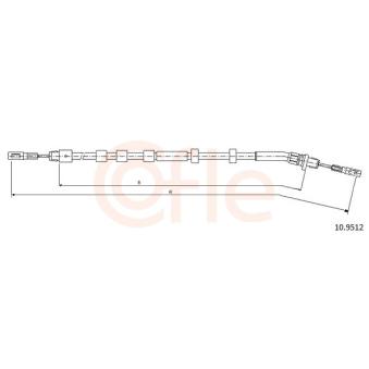 Tirette à câble, frein de stationnement COFLE [92.10.9512]
