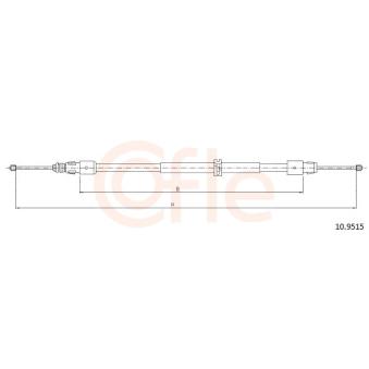 Tirette à câble, frein de stationnement COFLE [92.10.9515]