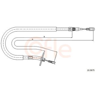Tirette à câble, frein de stationnement COFLE OEM 9044200185