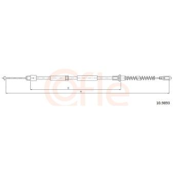 Tirette à câble, frein de stationnement COFLE [92.10.9893]