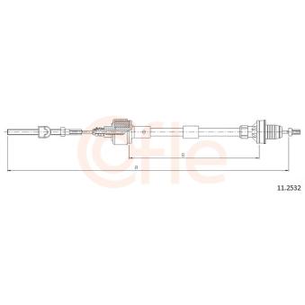 Tirette à câble, commande d'embrayage COFLE OEM 90522447